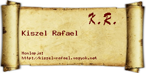 Kiszel Rafael névjegykártya